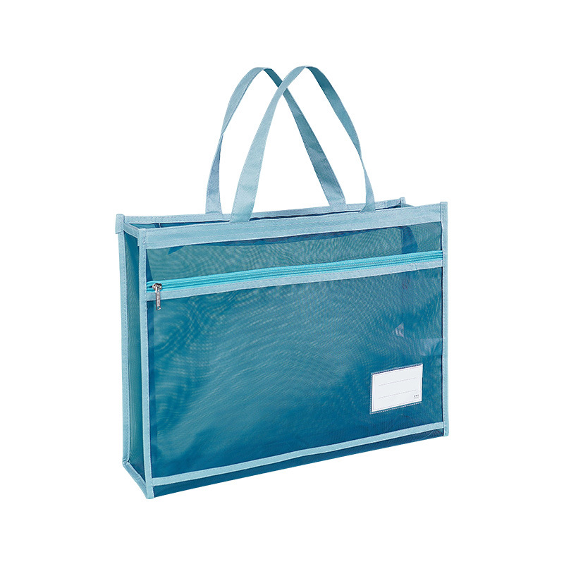 Super large A3 Art bag 8K transparent mesh portable zipper bag student large capacity drawing tutorial bag storage bag