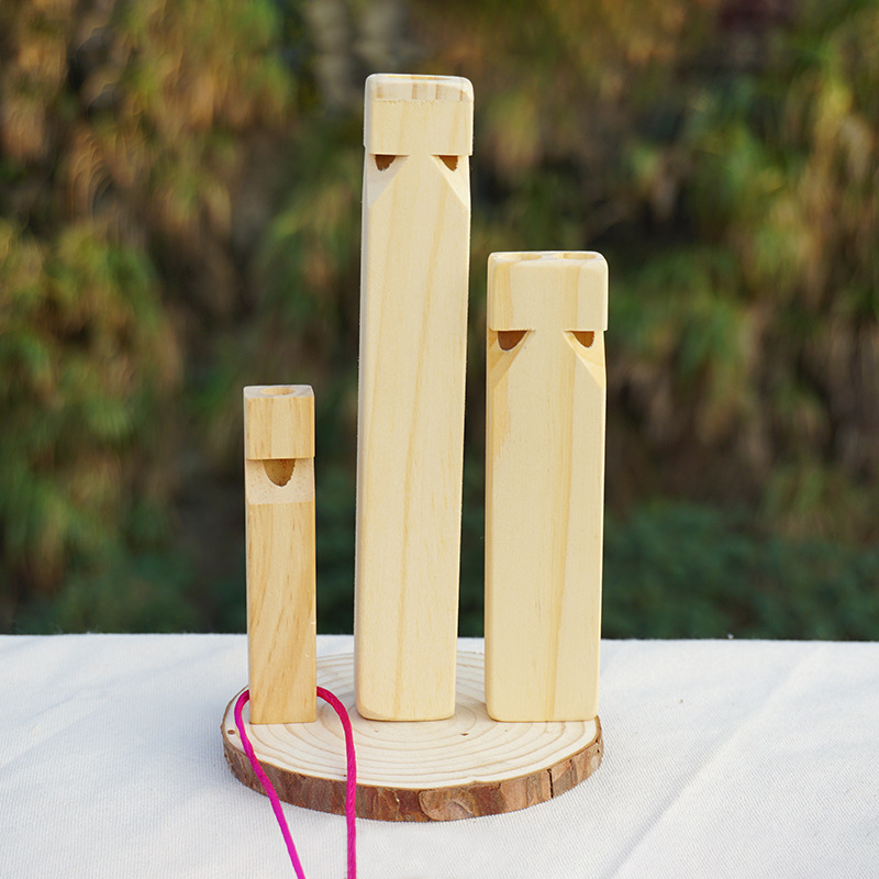 Solid wood porous train whistle wooden children's playing instrument Orff musical instrument wholesale music toy