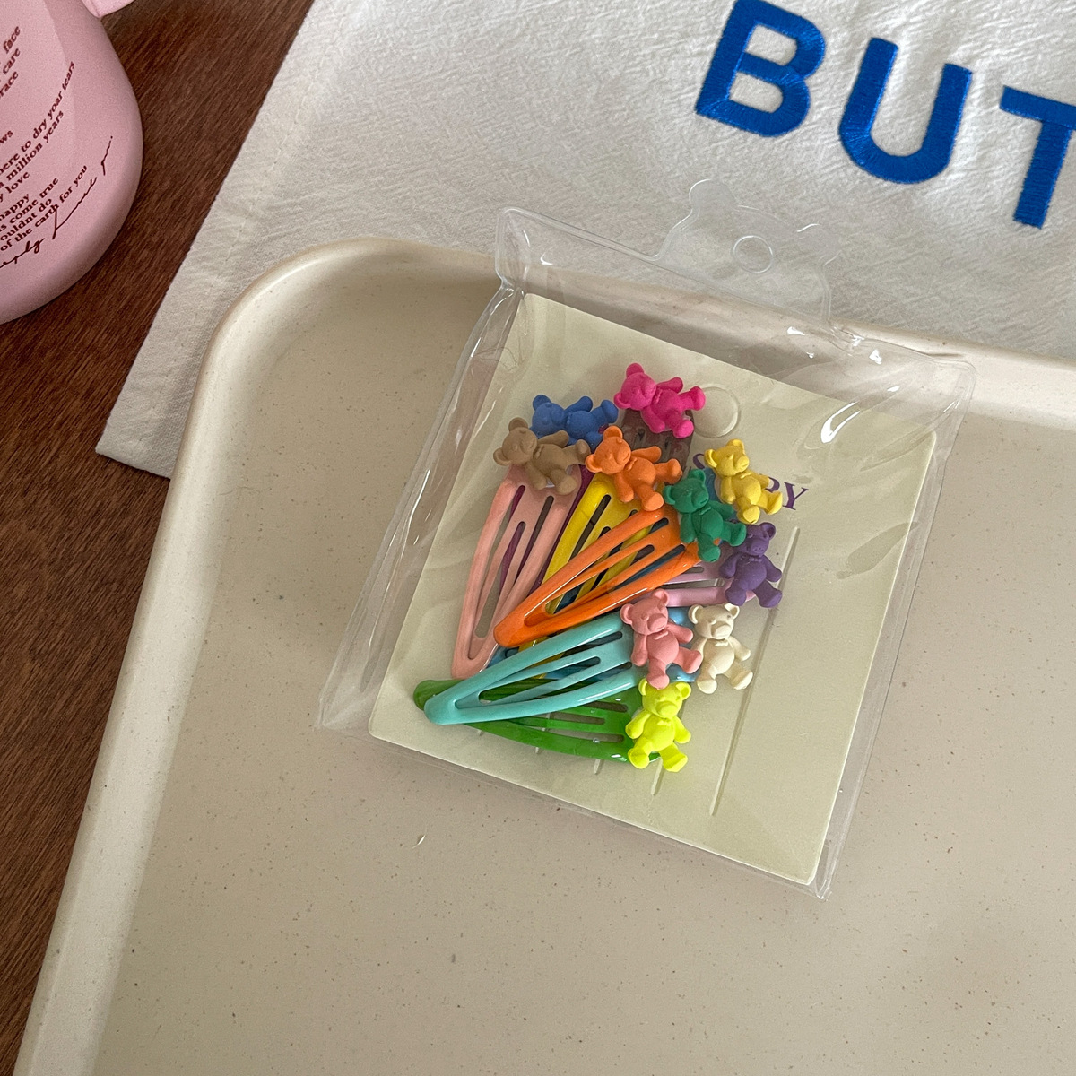 10 Pack Cute Color Bean BB Clip Girl Heart All-match Flower Bow Hairpin Candy Color Hair Accessories_voghion.com