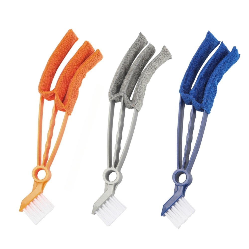 New product car cleaning tools air conditioning air outlet cleaning brush shutter gap cleaning brush double head dust removal artifact