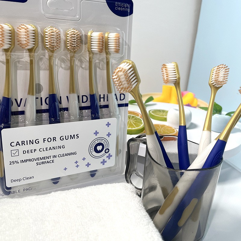 Sam's same toothbrush advanced soft bristle toothbrush adult household 6-piece wide head Gum Protection toothbrush factory wholesale