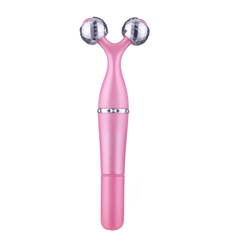 Three-in-one roller V face artifact 3D electric face massager lifting and tightening micro-current beauty instrument face-lifting instrument