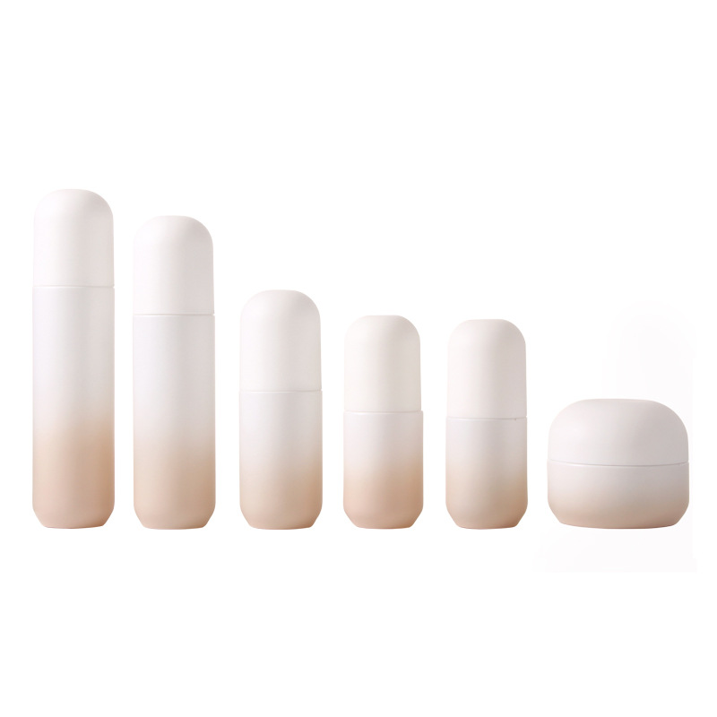 New press-type essence lotion Foundation liquid cosmetic glass packaging material 50g cream cream lotion set bottle
