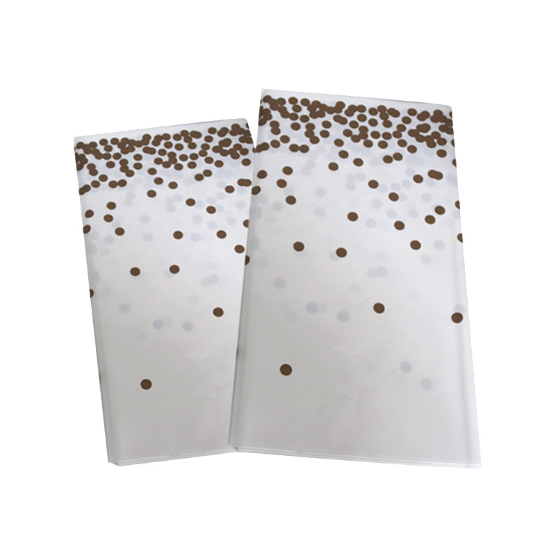 Birthday tablecloth disposable bronzing dot Golden Rose gold dessert table cloth plastic thickened PE tablecloth