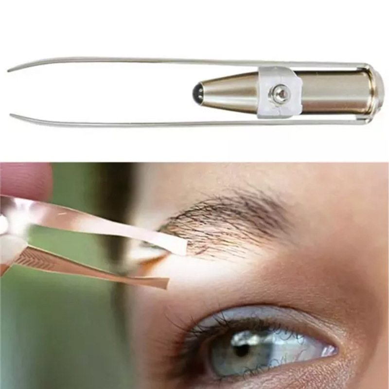 Eyebrow clip with LED lamp eyebrow clip eyelash clip beauty clip eyebrow trimming plucking clip