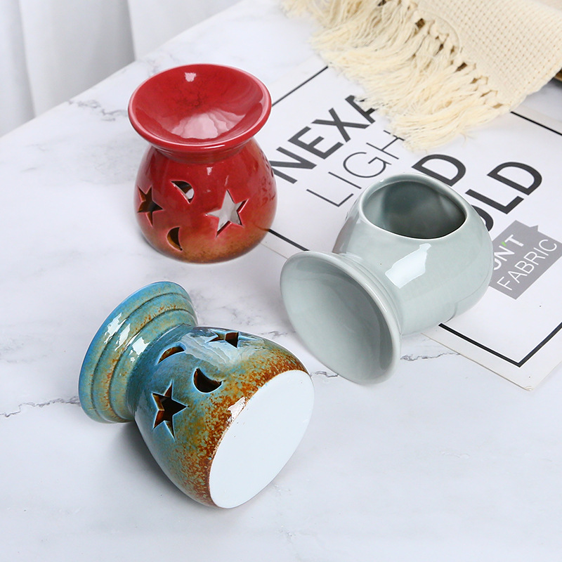 Cross-border kiln change Star Moon small incense burner wholesale factory direct smoking stove candle oil stove Japanese-style aromatherapy stove ornaments