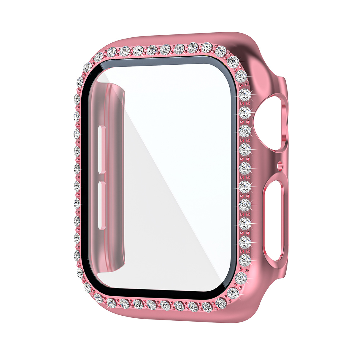 Suitable for Apple Watch Protective Case Watch Series2-10/SE Watch Single Row Diamond Tempered Film