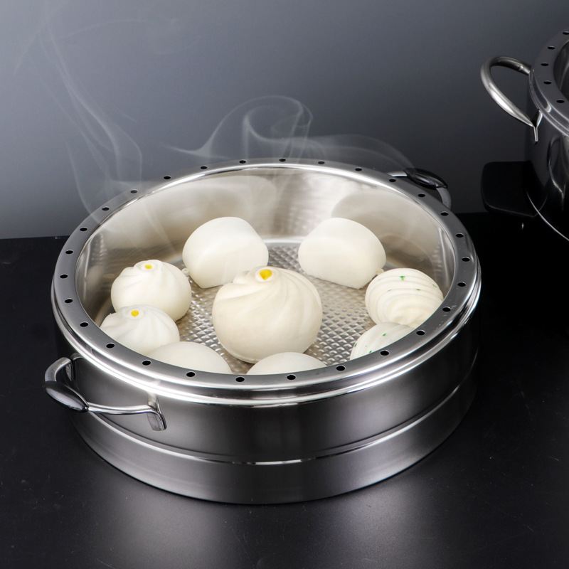 Cross-Border General stainless steel steaming grid thickened and raised steamer multi-specification integrated steamed buns Steamed buns Steamed buns wholesale