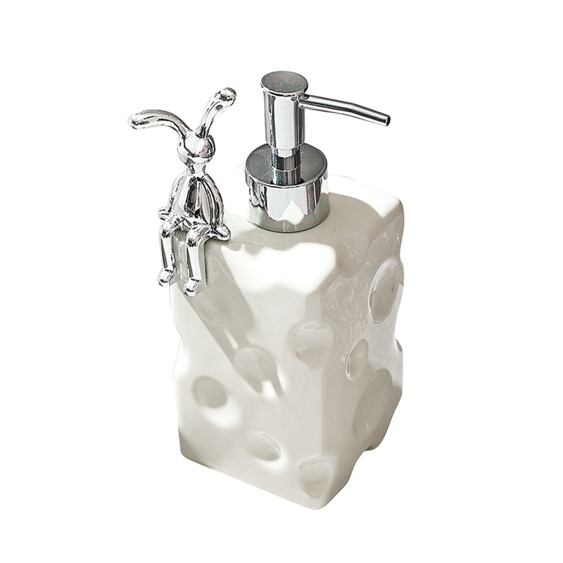 Light Luxury Ceramic Hand Sanitizer Bottle High-end Toilet Hotel Internet Celebrity Body Soap Bottle Press Bottle