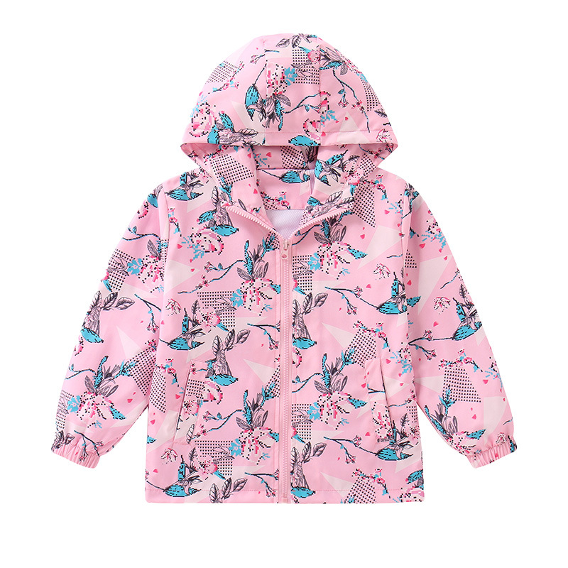 Cross-border girls' spring coat 2024 new medium and large children's windproof jacket children's waterproof fashion spring and autumn top