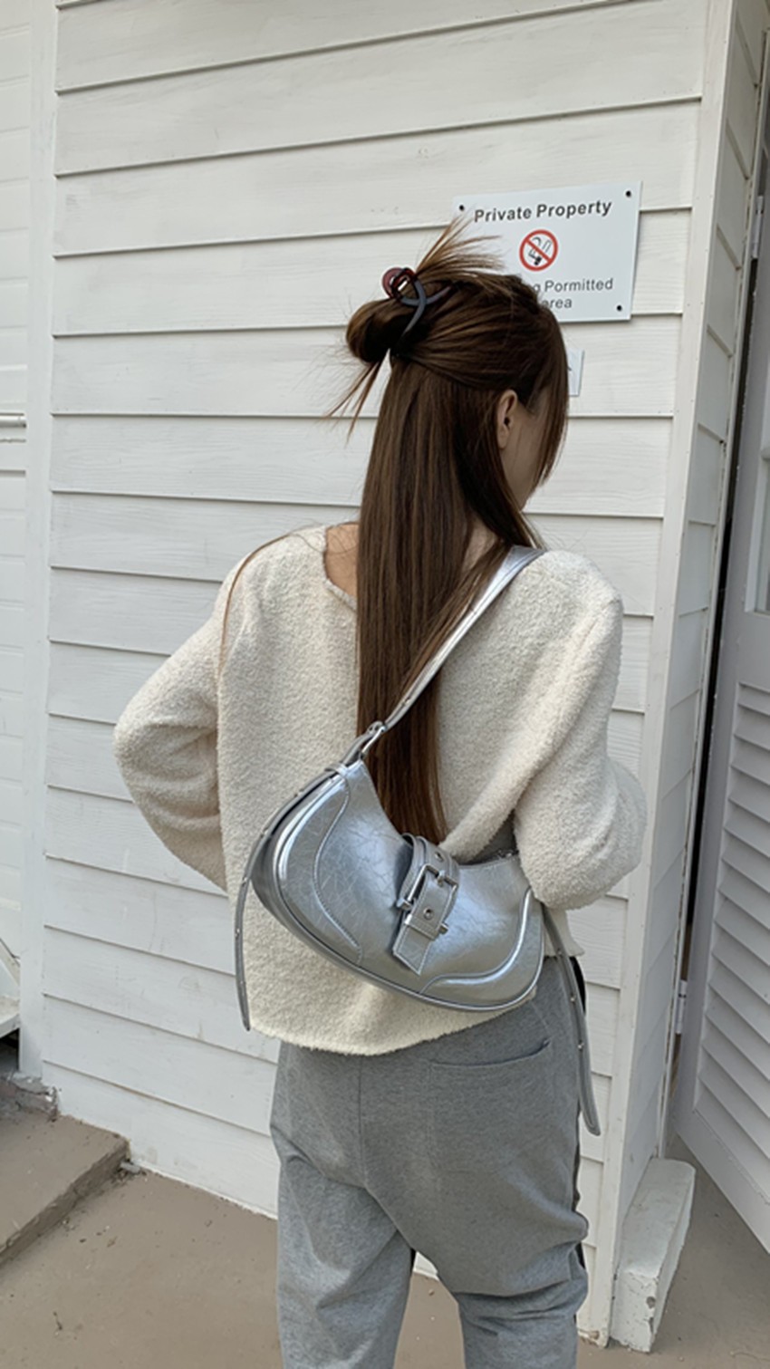 Korean Style ins Bag Women's Summer 2023 New Vintage Spice Girl Underarm Bag Niche Shoulder Crossbody Bag