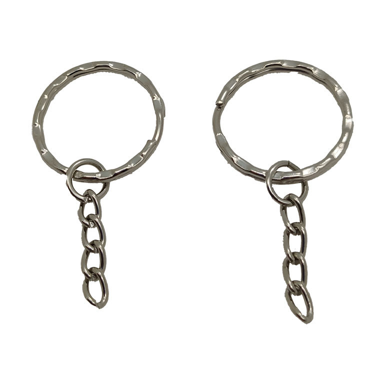 Key ring with chain 25 aperture flat ring with chain metal key ring key ring chain