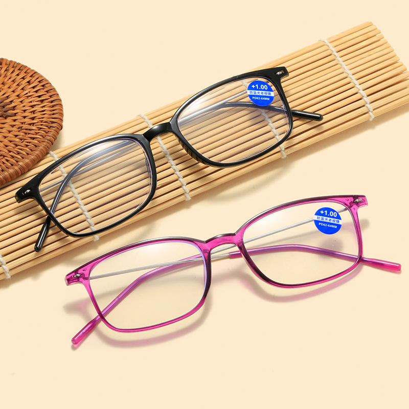 New fashion simple men's and women's high-definition reading glasses stall wholesale box portable reading mirror for the elderly