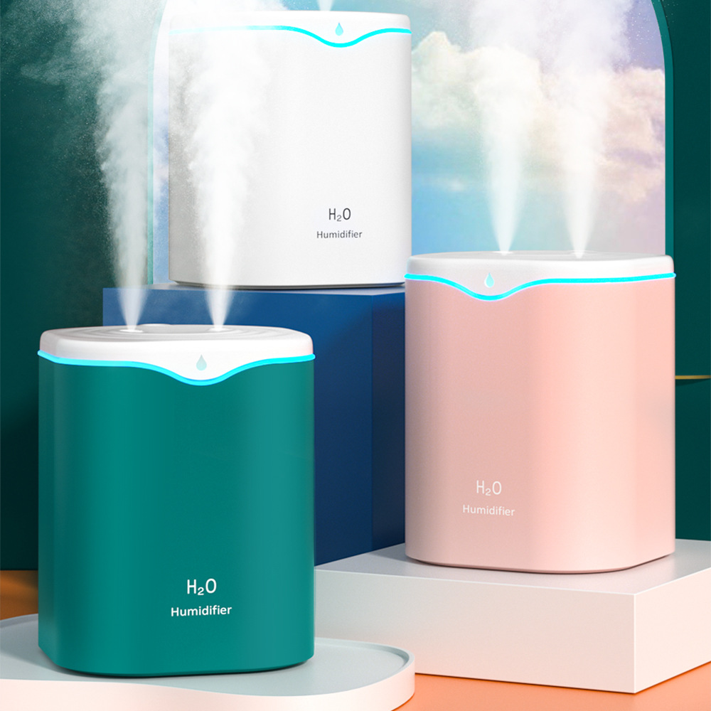 New 2 L USB single and double spray humidifier home car large capacity aromatherapy sprayer portable purifier