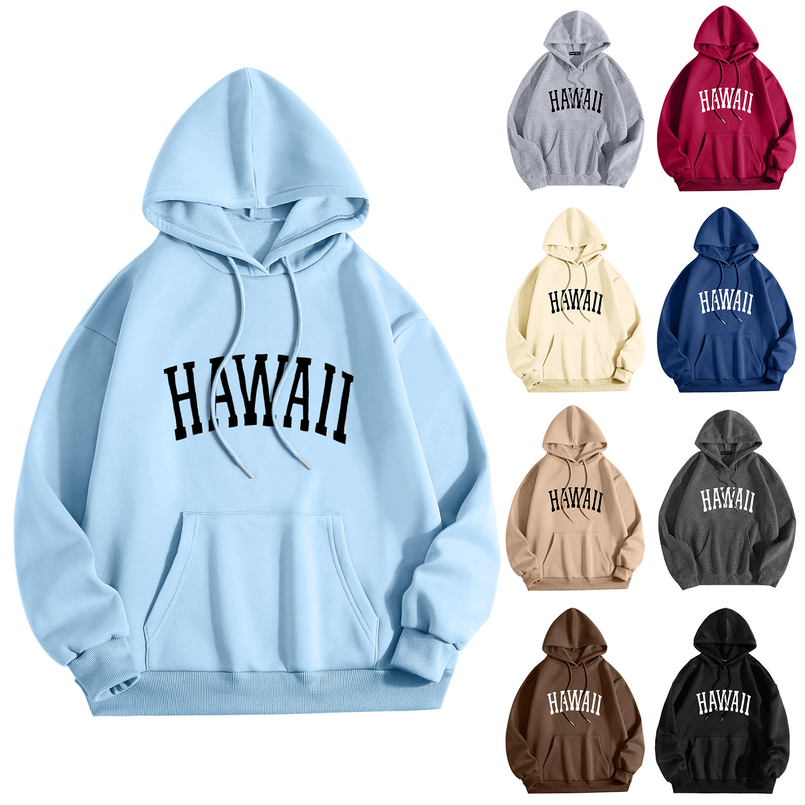 2022 European hooded sweater women's fashion fleece-lined warm baseball uniform long sleeve printed letter casual student wear fashion