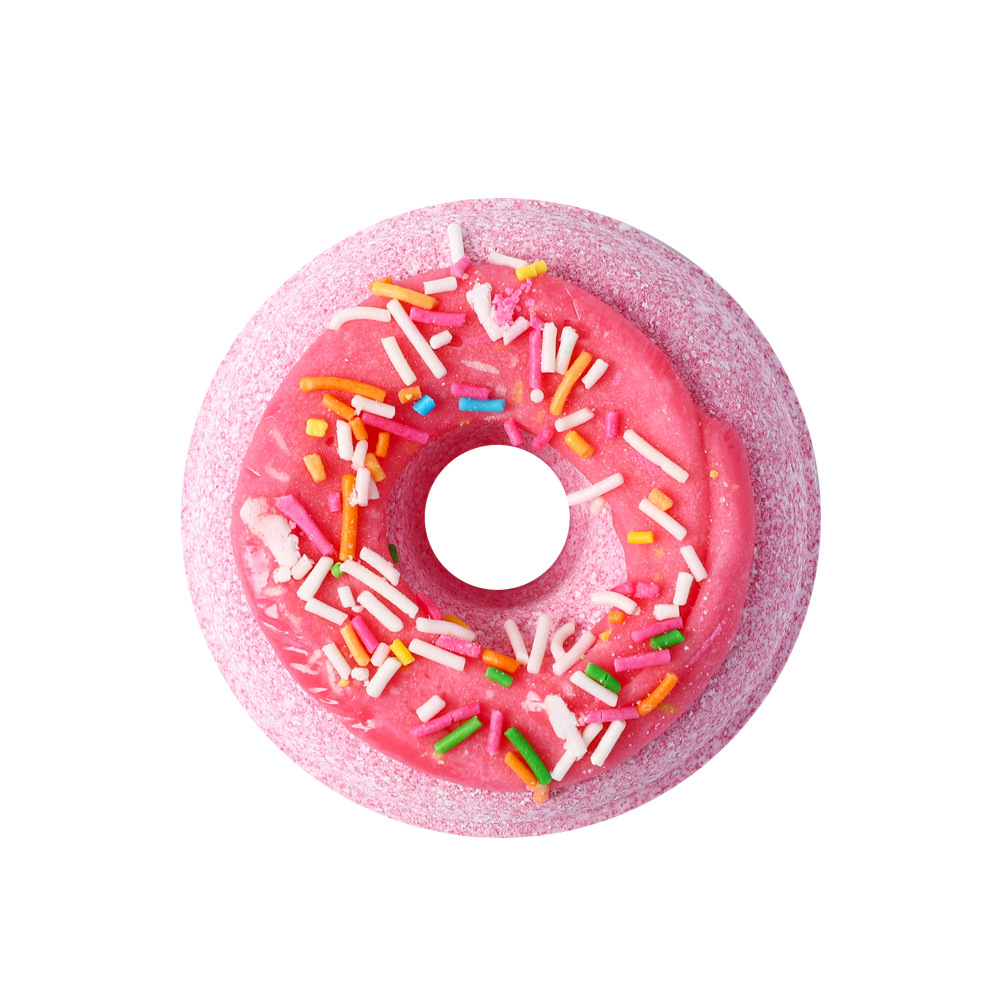 Cross-border exclusive factory wholesale in stock donut shape bath salt ball bath ball explosive salt gift box suit