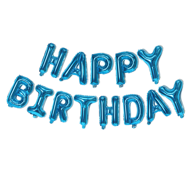16-inch American version birthday letter balloon hundred days set aluminum film balloon wedding decoration layout aluminum foil balloon wholesale