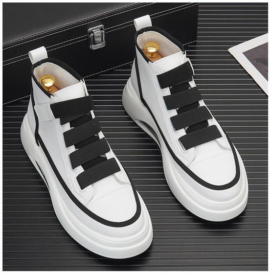 High-top men's shoes 2022 new autumn thick-soled heightening small white shoes men's trend air cushion casual versatile skate shoes
