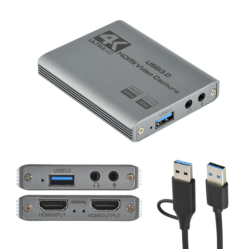Private model HDMI video capture card 4K60 HD ring out PS5 game mobile phone camera live recording collector