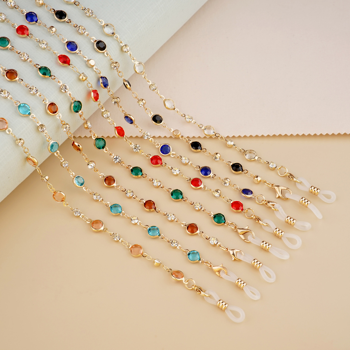 Glasses Chain Sunglasses Hanging Chain Colored Diamond Chain Crystal Metal Chain Sunglasses Chain Hanging Chain Glasses Chain Hanging Neck