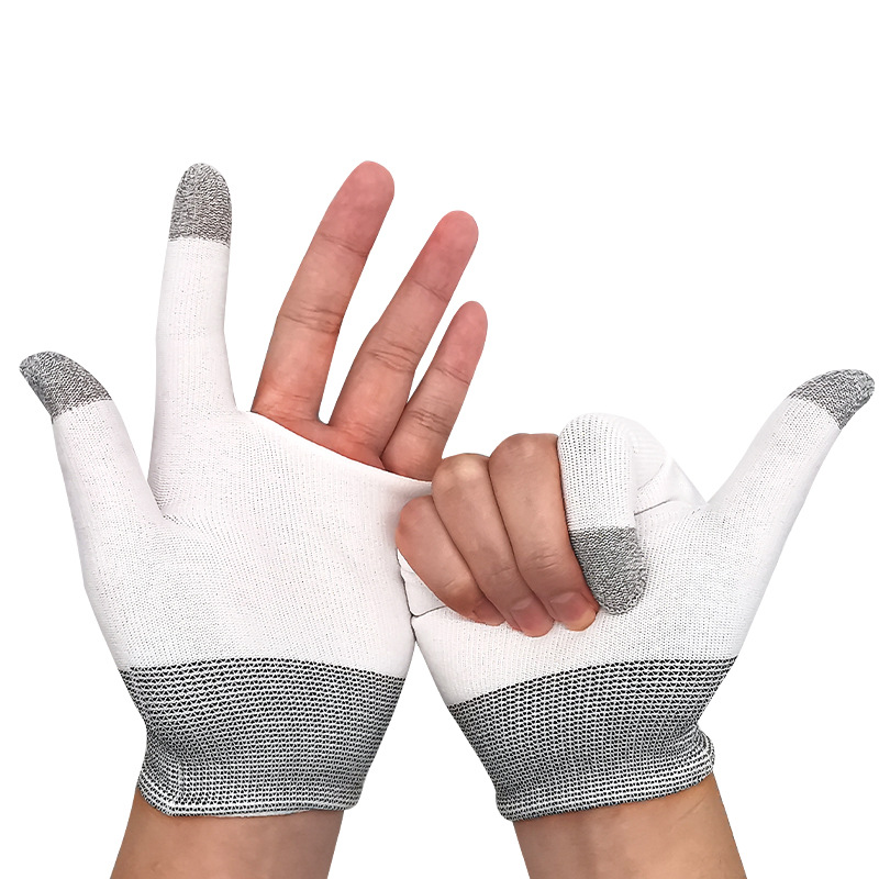 New two-finger game gloves breathable sweat-proof King Chicken-eating mobile game touch screen  hot selling knitted gloves_voghion.com
