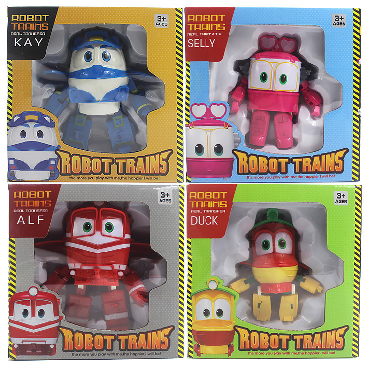Dynamic train family transformation toy Robot Trains transformation Train Man 4 models