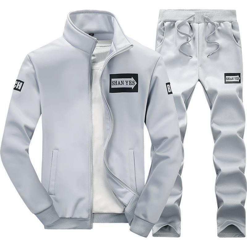 Spring and Autumn Men's Casual suit Youth Outdoor Sportswear Couple's Sweater Women's Running Clothes Middle-aged Two-piece Set Men's