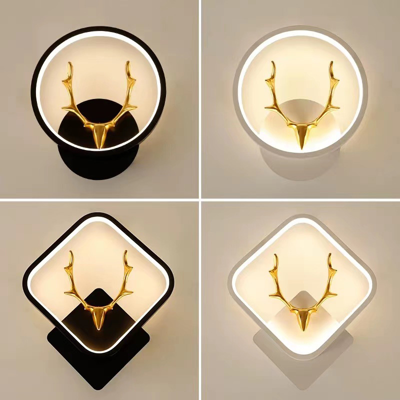 Internet Celebrity Wall Lamp LED Bedside Bedroom Modern Simple Creative Living Room Balcony Stairs Aisle Wall Nordic Lamps