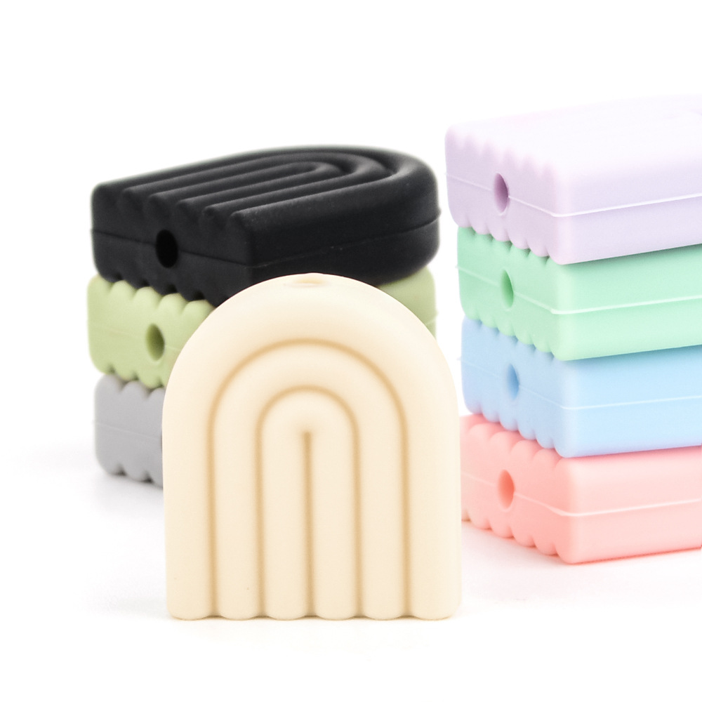 New versatile silicone beads food grade baby gum pacifier chain loose beads children's handmade diy beads wholesale