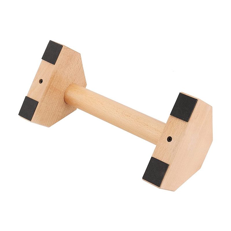 Wooden Push-up Bracket Men's Exercise Assistant Solid Wood Russian Stand-up Wooden I-shaped Russian Stand