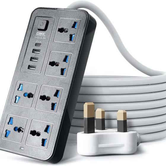 Cross-border New Product Hole with USB Socket Household English Standard Patch Panel Porous Switch with Extension Line Patch