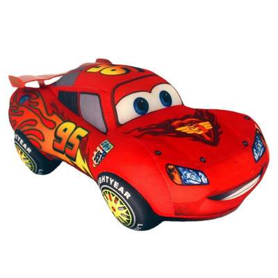 Cross-border animation red lightning car children baby doll racing plush toy 015 new