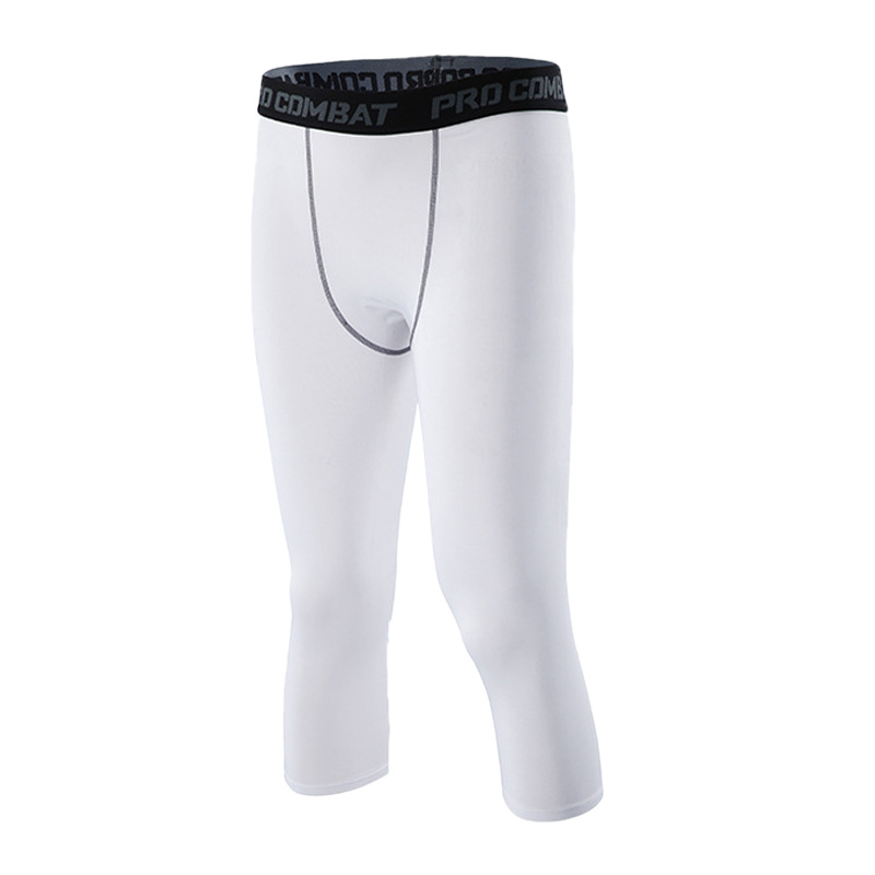 Men's PRO Sports Pants Cropped Fitness Running Training Perspiration Breathable Quick-drying Stretch Tight Cropped Pants