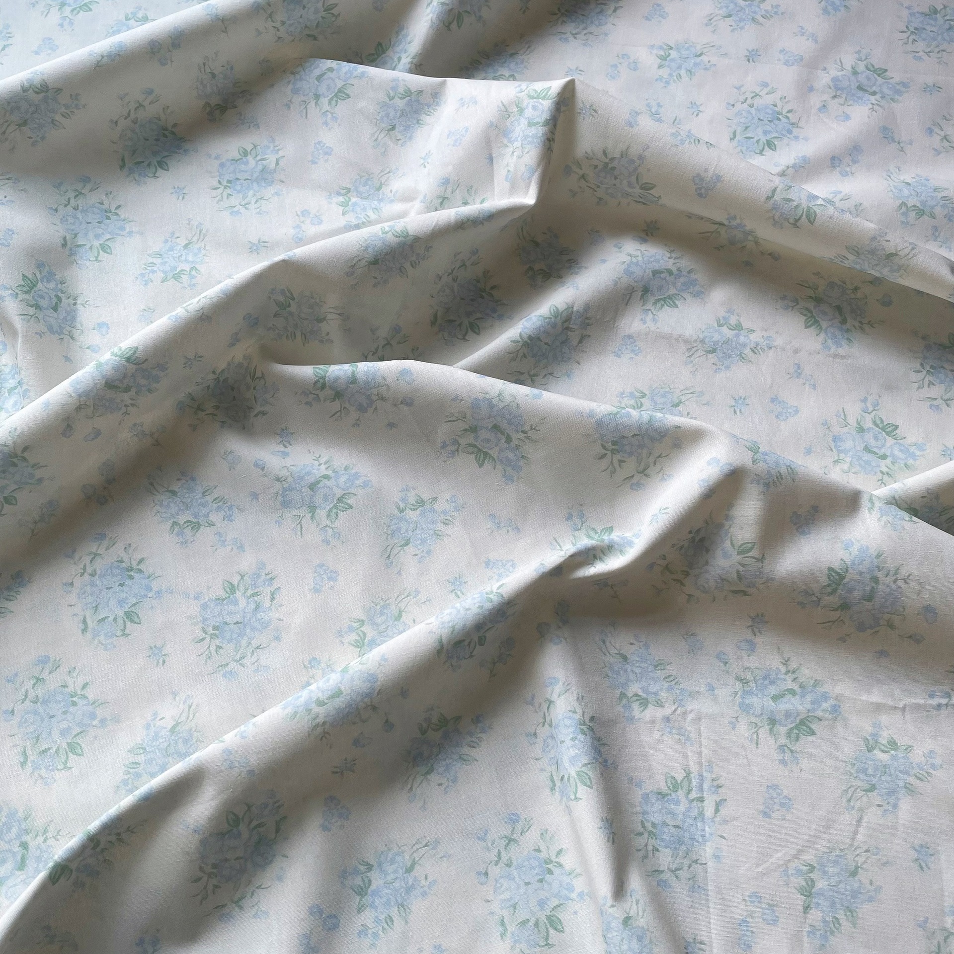 Cotton Korean ins Style Fabric Small Fresh Style Small Floral Rose Printed Parity Clothing Women's Clothing Children's Clothing Fabric