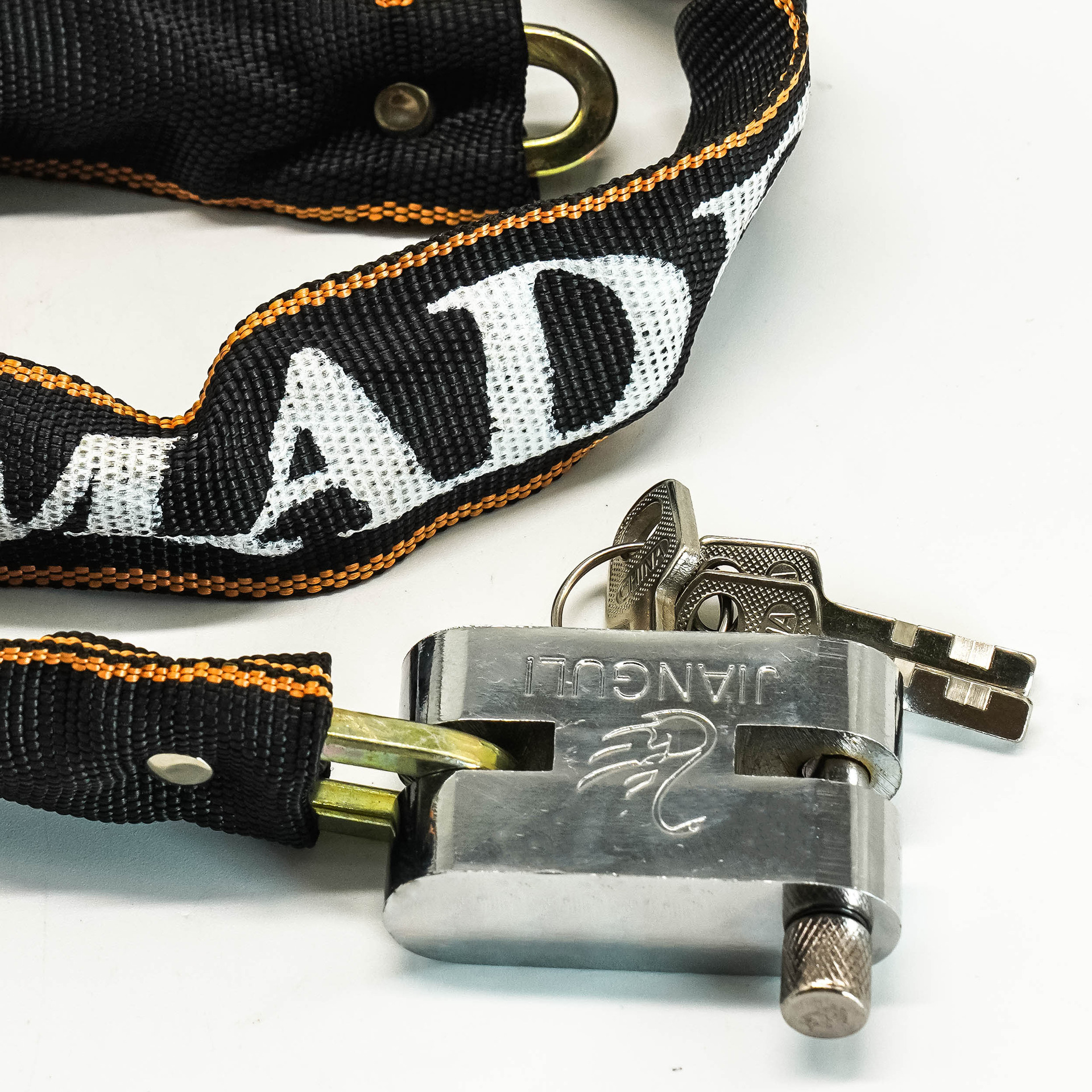 Cloth-covered bicycle chain lock bicycle motorcycle electric car lock copper core anti-theft blade chain glass door lock