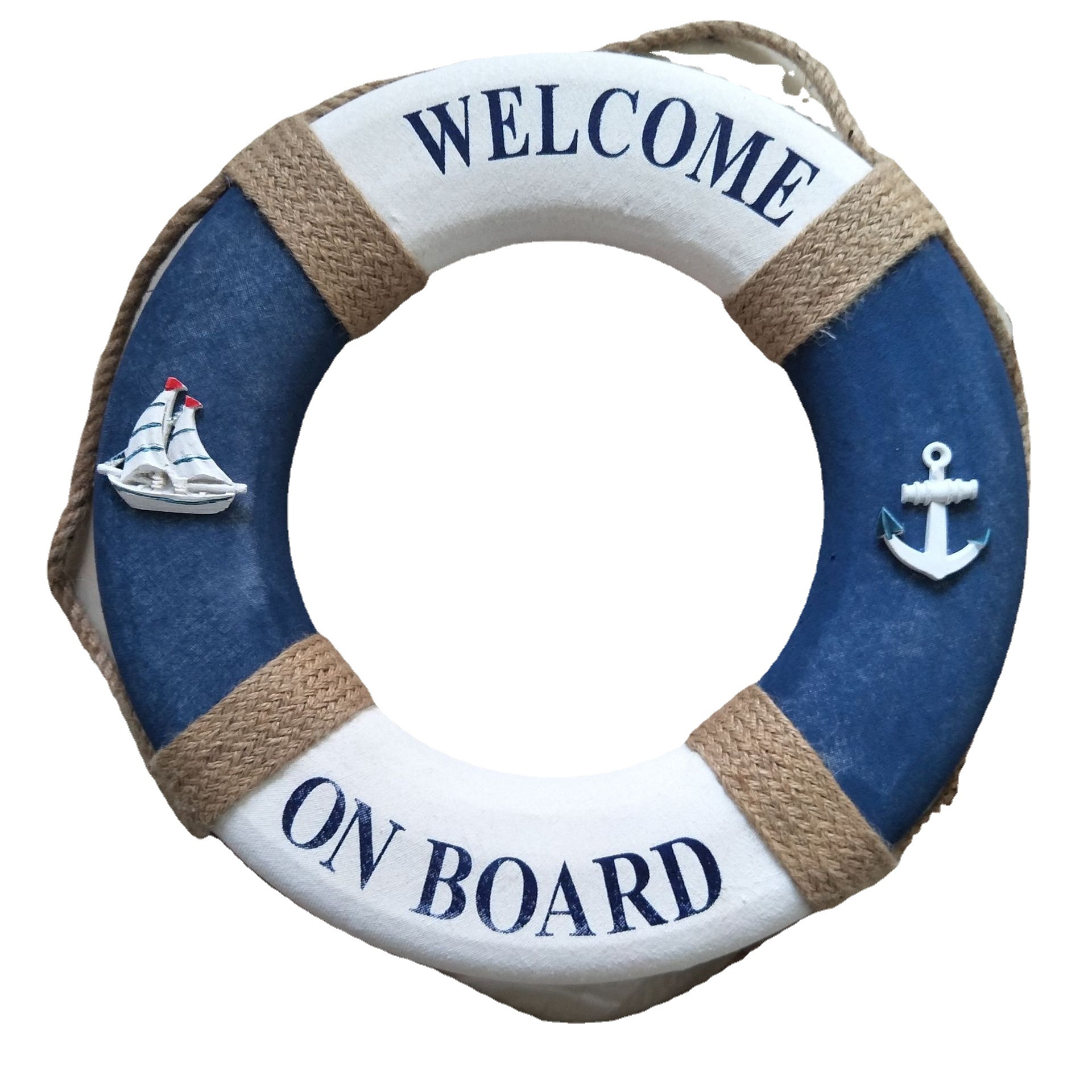 Creative foam lifebuoy Mediterranean wall hanging old craft swimming ring home decoration wall hanging with wall decoration