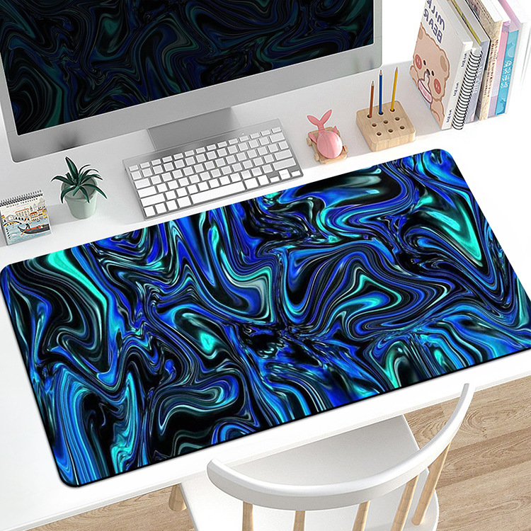 Amazon cross-border heat map abstract line mouse pad new large fluid corrugated non-slip mat factory wholesale