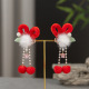 Plush rabbit ears red-1 pair