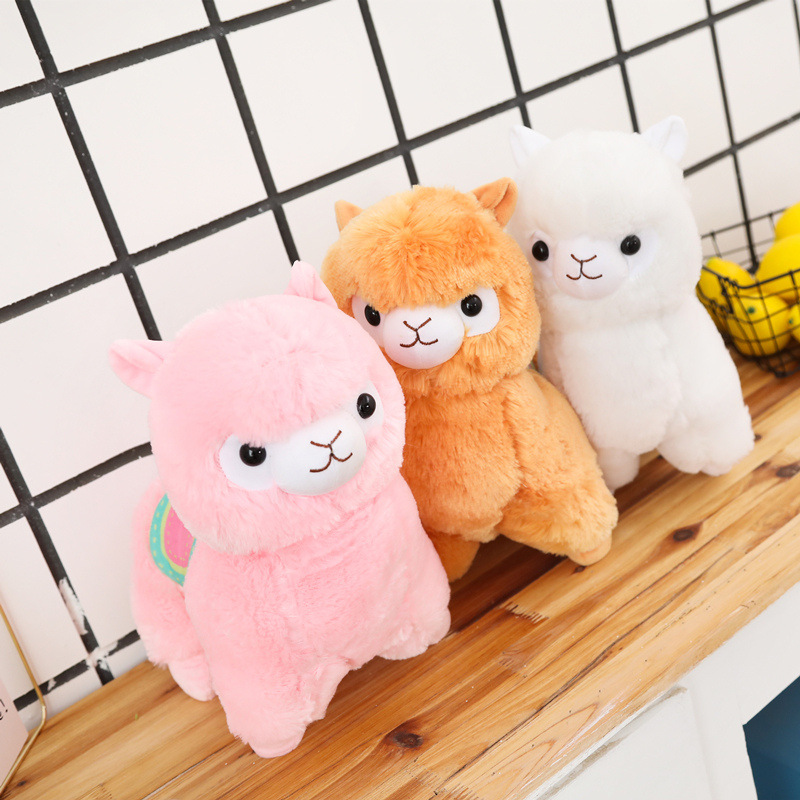 Cute Alpaca Doll God Beast Grass Mud Horse Plush Toy Zoo Mascot Saddle Alpaca Pony Rag Doll