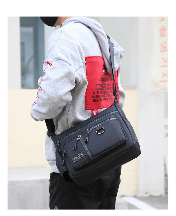 Large Capacity Men's Bag Shoulder Crossbody Bag Waterproof Wear-resistant Backpack Multi-pocket Business Bag Men's Business Travel Bag