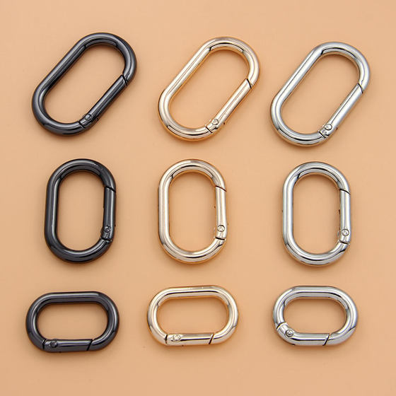 Runway ring spring ring oval denier ring zinc alloy special-shaped open ring luggage jewelry clothing hardware accessories