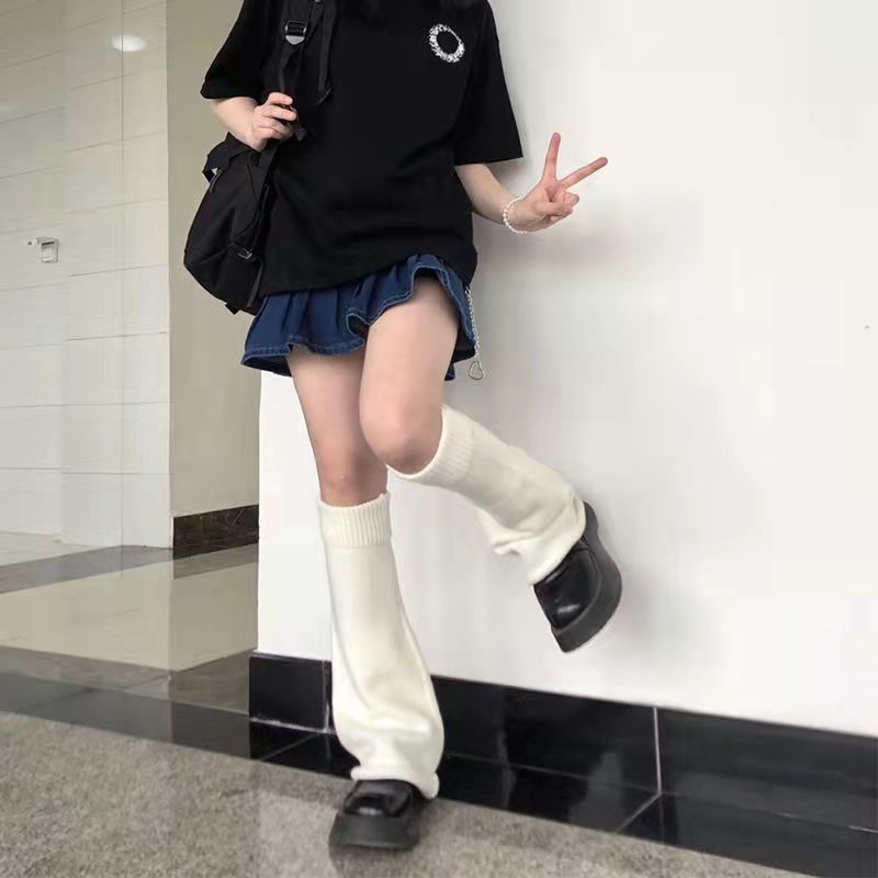 Șosete stivuite tricotate Yavin, de lungime medie, pentru studente japoneze, JK, pentru fete fierbinți, cu model trompetă_voghion.com