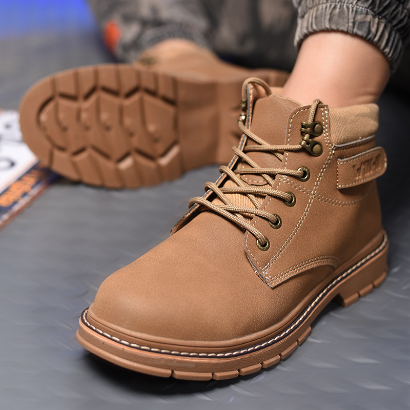 Cross-border High-top Labor Protection Shoes Four Seasons Breathable Anti-smash Anti-puncture Lightweight High-top Martin Boots Site Safety Shoes