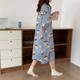 Women's summer nightdress Korean style spring and autumn student home wear cute thin short sleeve cartoon loose maternity pajamas summer