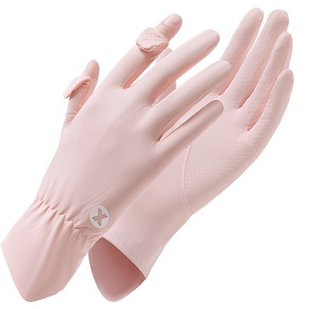 Sunscreen gloves women's summer driving and riding anti-ultraviolet outdoor open finger breathable thin ice silk gloves women's wholesale