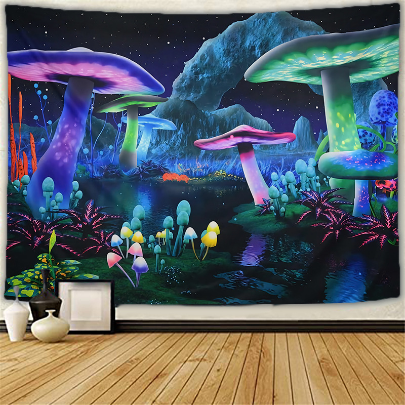 Foreign trade tapestry European and American bohemian psychedelic style mandala background cloth wholesale digital printing hanging cloth