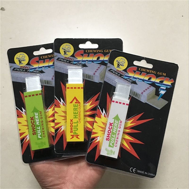 Electric human chewing gum charged chewing gum toy wholesale electric shock toy electric human pen