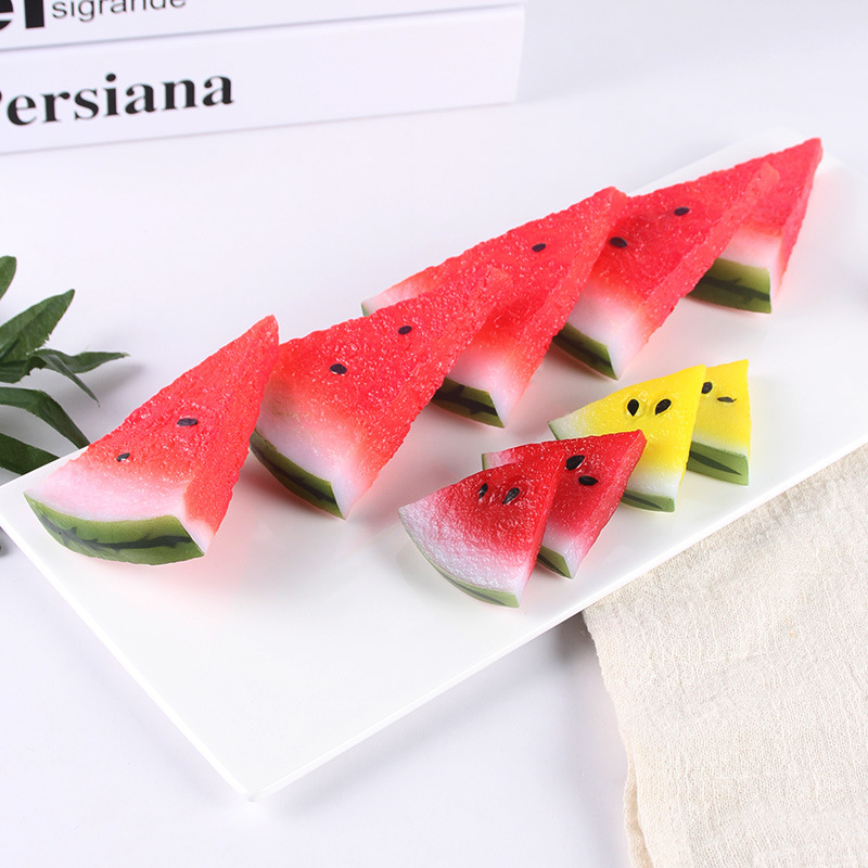 PVC simulation watermelon slices fake fruit watermelon keychain pendant decoration model shooting photography decoration props