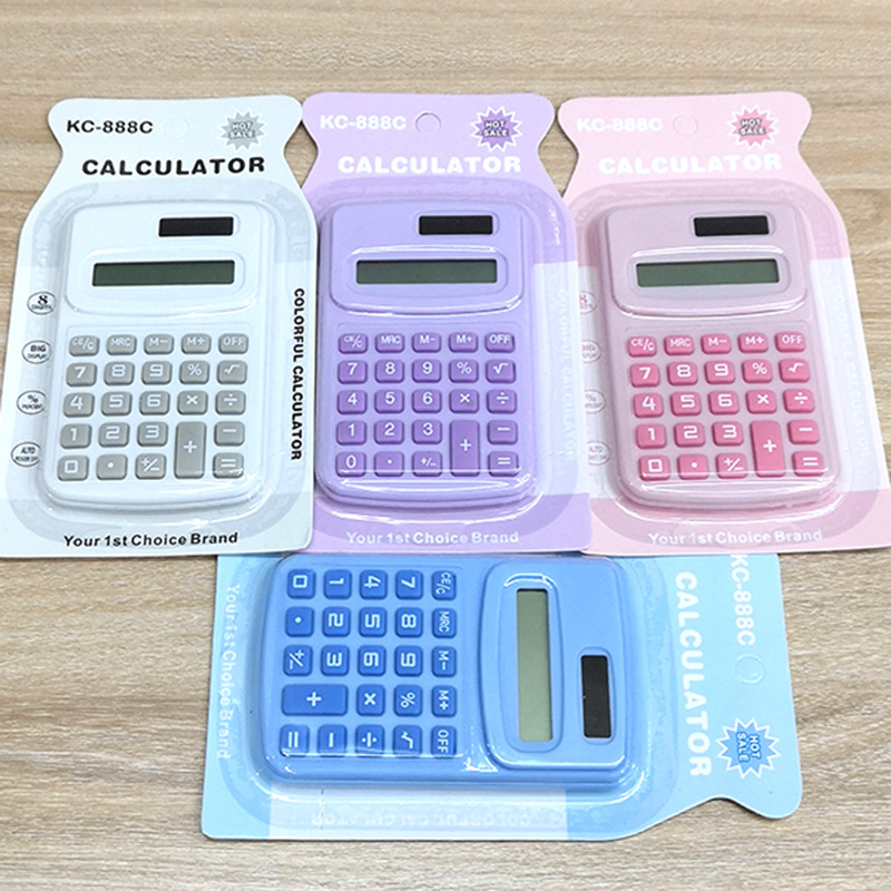 Color 888 cute mini student calculator gift LOGO advertising cross-border computer portable exam dedicated