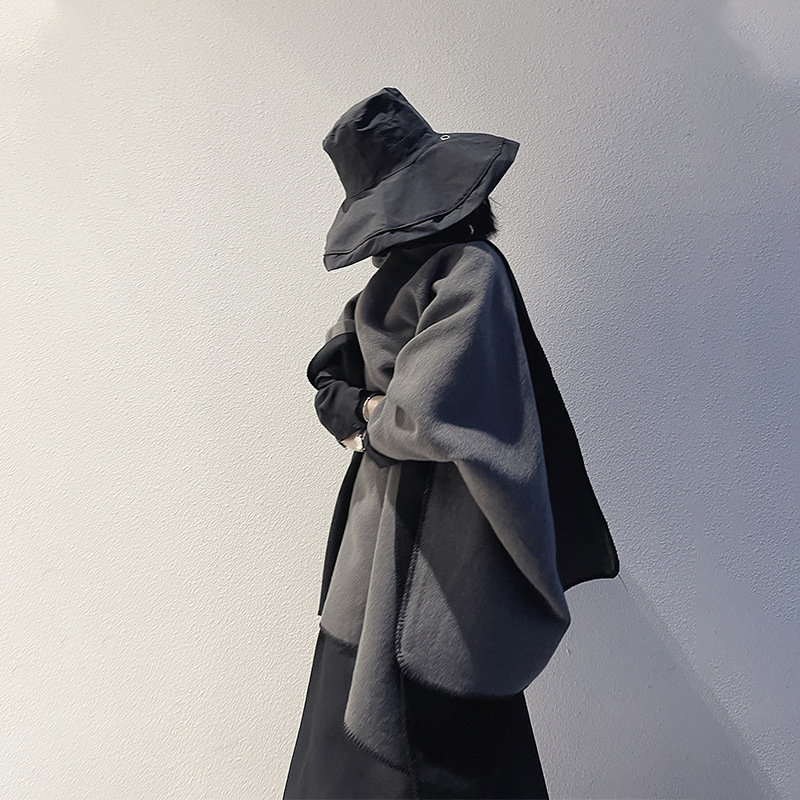 New Yunnan Tourism Ethnic Style Cape All-match Double-sided Solid Color Warm Scarf Women's Cloak Thickened